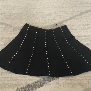 Zara Elegant Black Skirt with Studded Detail